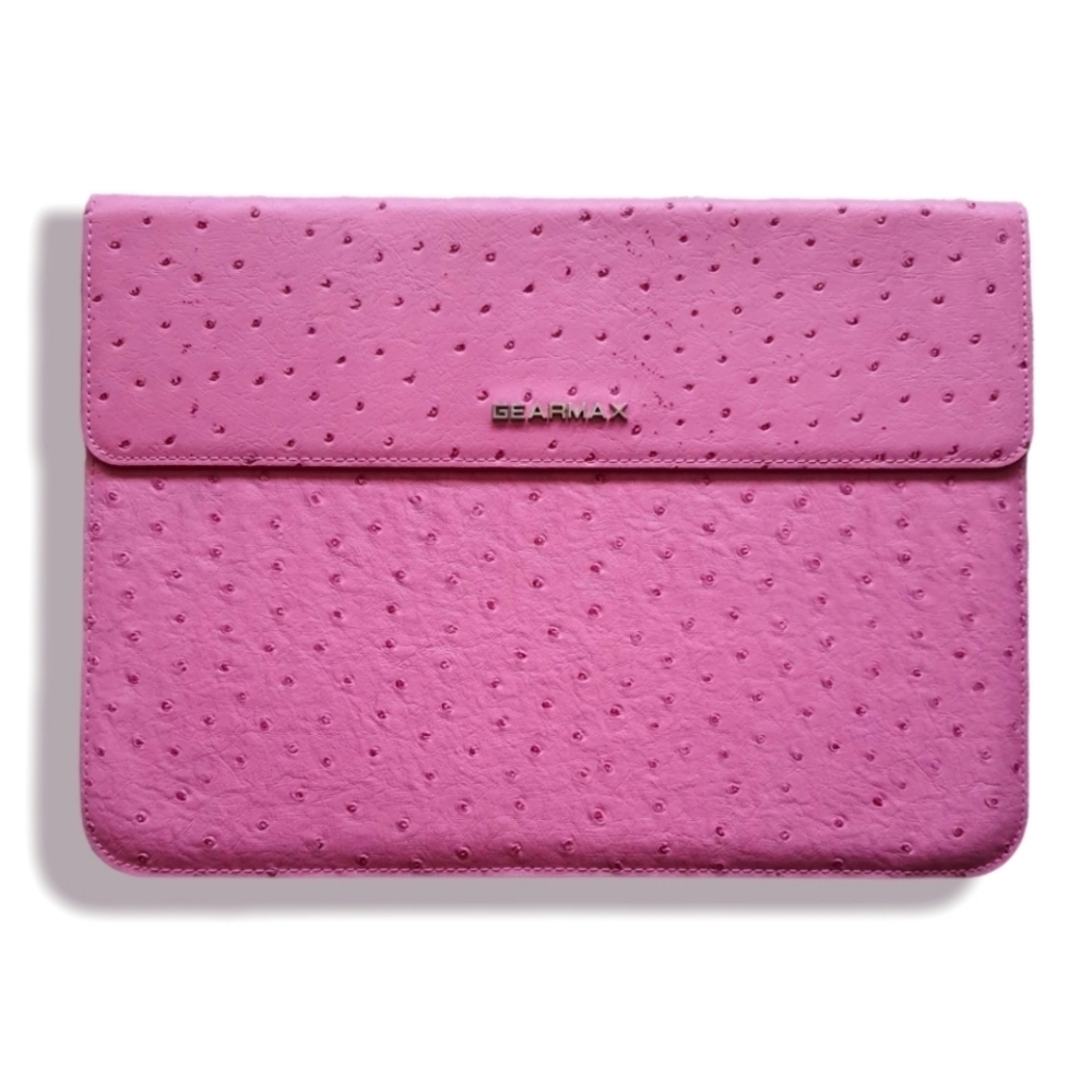 FAUX Leather Ostrich Pattern Laptop/ Tablet Sleeve Bag